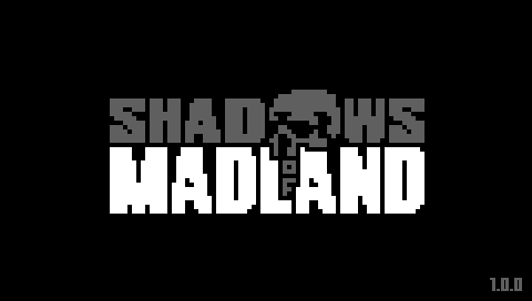 Logo for Shadows of Madland, a simple RPG made originally for the Game Boy